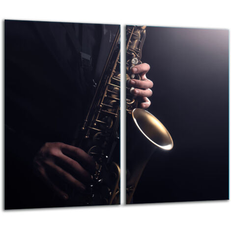 Planche à découper en verre 2x 30x52 musique (1/5)