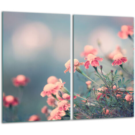 Planche à découper en verre 2x 30x52 fleurs (1/5)