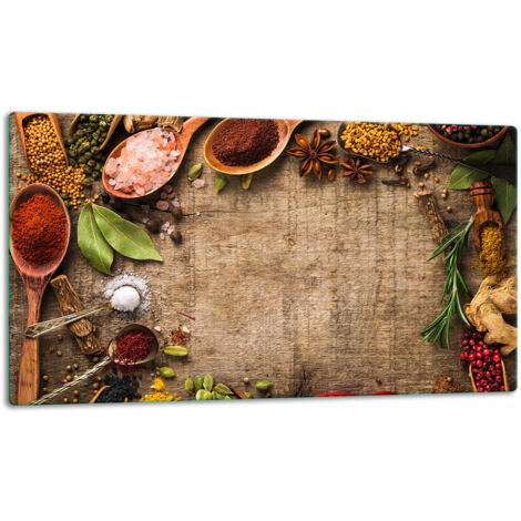 Planche à découper en verre 52x30 épices (1/5)