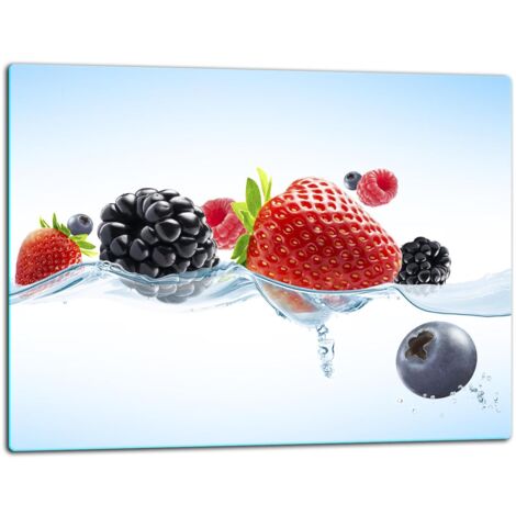 Planche dcouper plaque de verre 52x40 Fruit (1/5)