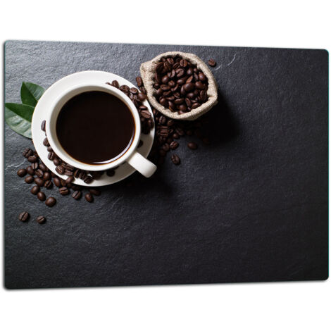 Panneau dcouper assiette de verre 52x40 Caf noir (1/5)