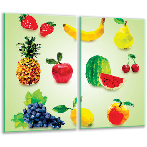 Planche à découper en verre 2x 30x52 fruits (1/5)