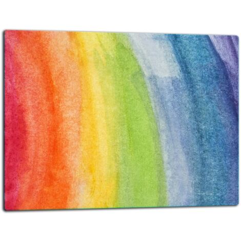 Planche dcouper plaque de verre 52x40 couleurs arc-en-ciel (1/5)