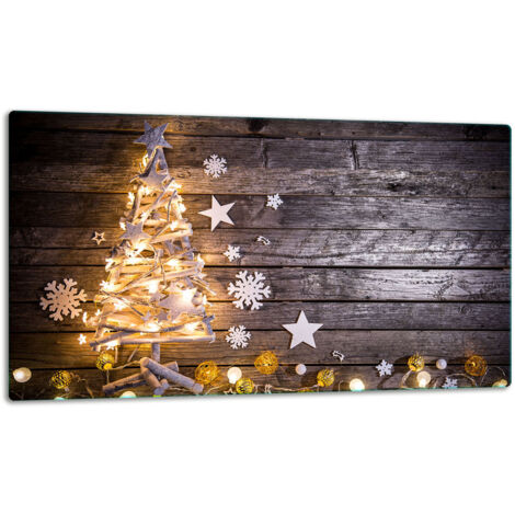 Planche à découper en verre 52x30 sapin de Noël (1/5)