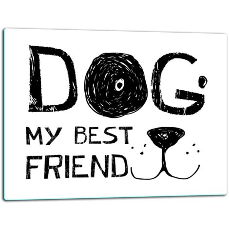 Planche  dcouper  plaque de verre 52x40 chien (1/5)