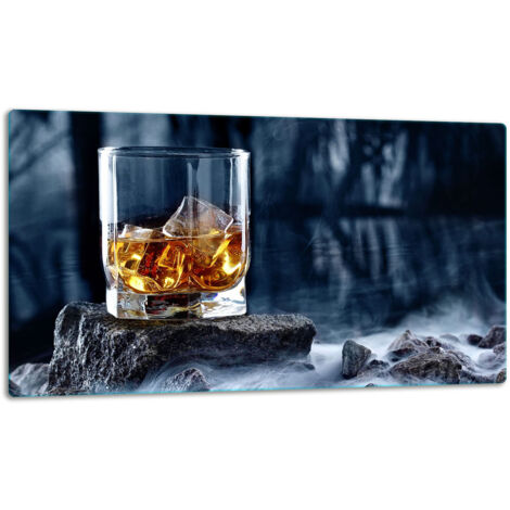 Planche à découper en verre 52x30 whisky (1/5)
