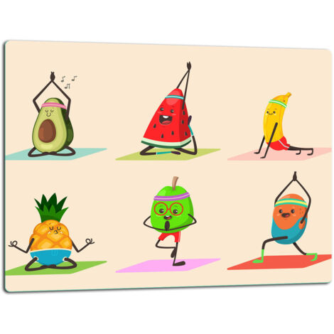 Planche à découper en verre 52x40 fruits (1/5)