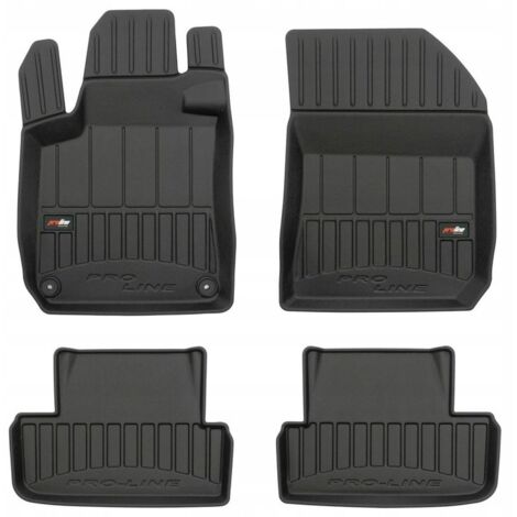 Tapis de sol en caoutchouc et tapis d'essuie-glace Peugeot 308 2 2013-2021 3D TROUGH (1/5)