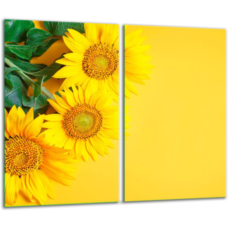 Planche à découper en verre 2x 30x52 fleurs (1/5)