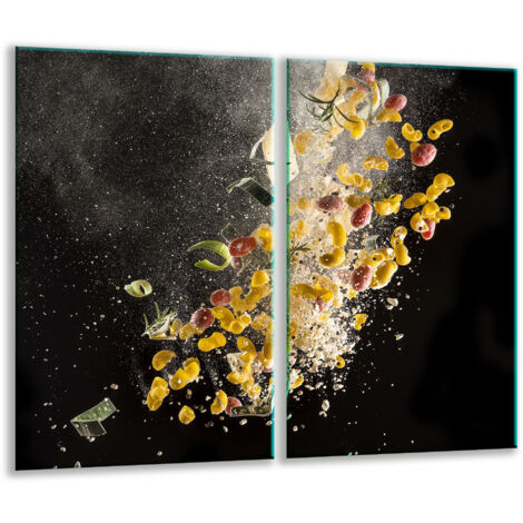 Panneau  hachage en verre 2x 30x52 noir (1/5)