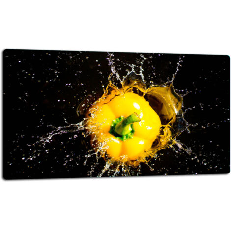Planche dcouper plaque de verre 52x30 poivrons (1/5)