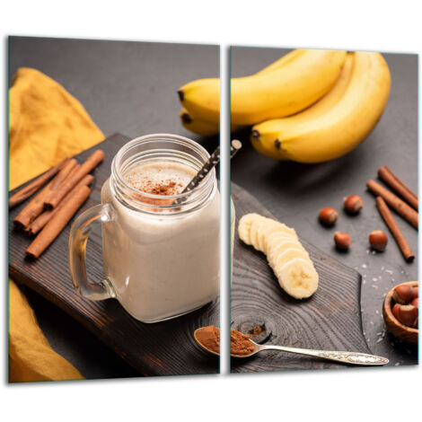 Planche à découper en verre 2x 30x52 banane (1/5)
