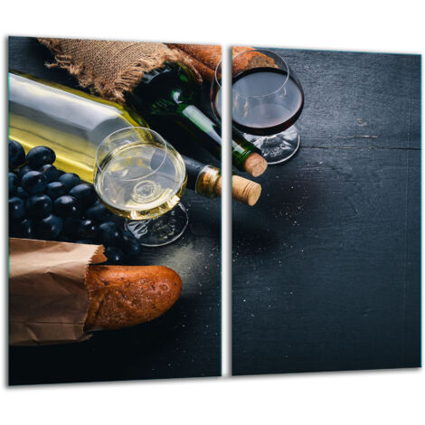 Planche à découper en verre 2x 30x52 vin (1/5)