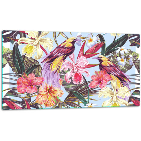 Planche à découper en verre 52x30 fleurs (1/5)