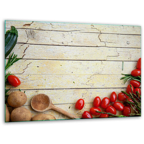 Support pour planche à découper en verre 40x30 cm en bois (1/5)