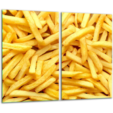 Planche à découper en verre 2x 30x52 frites (1/5)