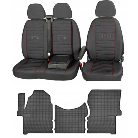 Ensemble de housses de siège sur mesure + tapis pour MERCEDES Sprinter W906 2006-2016 – Ajustement parfait – Caoutchouc inodore – Installation facile (1/5)