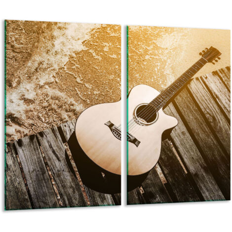 Planche à découper en verre 2x 30x52 guitare (1/5)