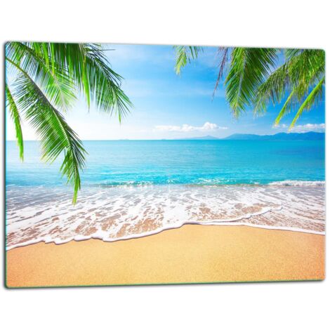 Planche  dcouper  plaque de verre 52x40 plage