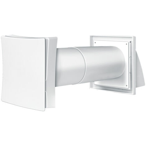 Vents – Évent mural ventilation passive 100mm – Débit d'air régulé max 40 m3/h – Montage facile – Grille ABS anti-poussière