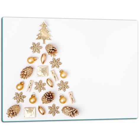Planche à découper en verre 52x40 sapin de Noël (1/5)