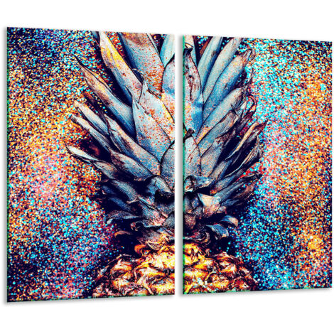 Panneau de coupe en verre 2x 30x52 Ananas (1/5)