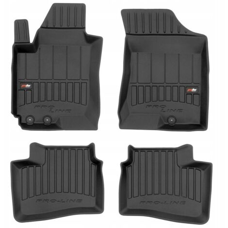 TEXER Tapis De Sol Textile Pour Hyundai I30 I FD (2007-2012) - Lot De 4, Avec Fixation D'origine, Lisière Similicuir