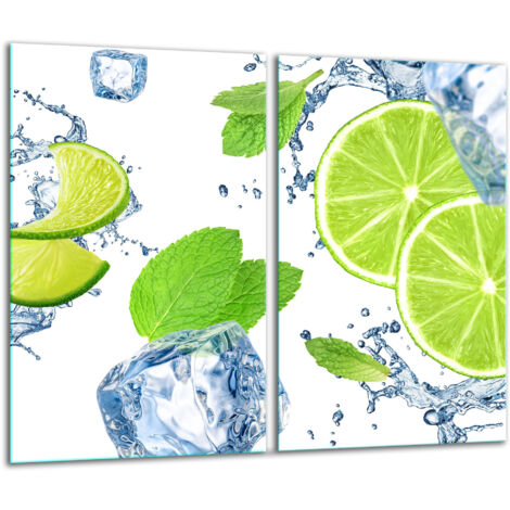 Panneau de hachage en verre 2x 30x52 Fruit (1/5)