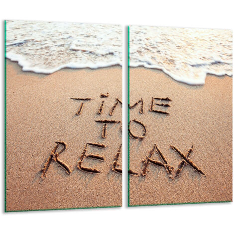 Planche à découper en verre 2x 30x52 plage (1/5)