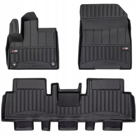 Tapis de sol et de porte en caoutchouc Citroën Berlingo 3 III à partir de 2018 - 5x1 3D CHANNEL