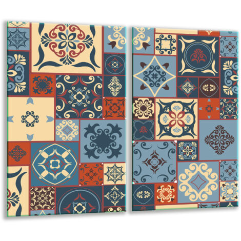 Panneau hachage en verre 2x 30x52 Mosaque (1/5)