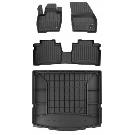Jeu de tapis de sol 3D en caoutchouc pour Ford S-Max Mk2 2015-2023 avec 7 places
