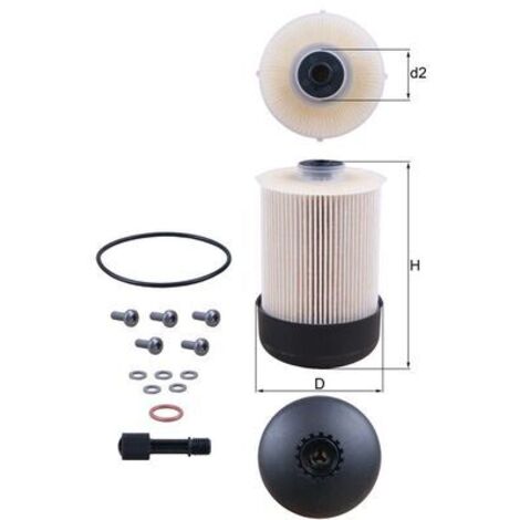 Filtre à carburant Knecht KX338/22D (1/2)