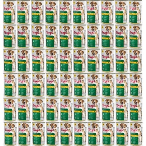 Nourriture humide pour chien TROPI à la volaille en sauce 415 g x 60 pièces VOLAILLE chien (1/2)