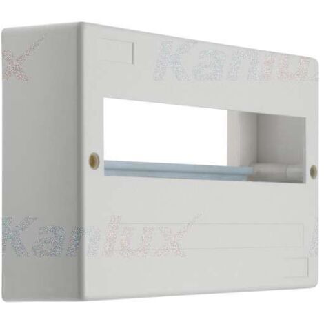 Kanlux – Tableau de distribution modulaire en plastique 1x12 – Montage en saillie – IP30 – Classe IK06 II – Blanc – 170x130x70mm