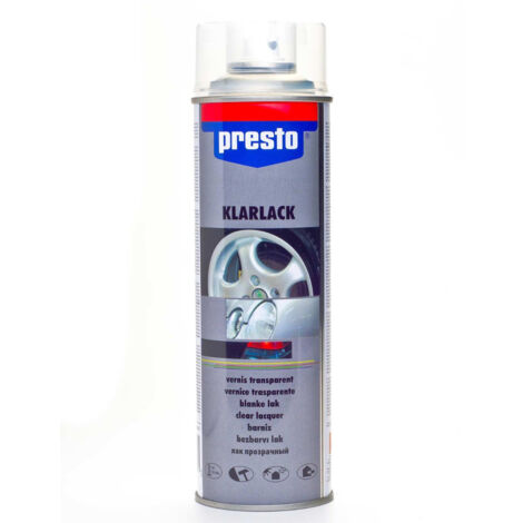 Vernis acrylique transparent brillant Klar Spray Gloss 500 ml PRESTO (1/2)