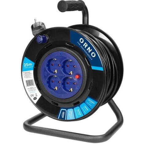 Enrouleur de câble 4 prises DIY 10/16A+T 3X1,5 25 m Art. 49027 | Leroy
