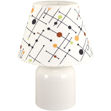 Lampe de table blanche 25W gingembre E14 Ideus 04102 (1/2)