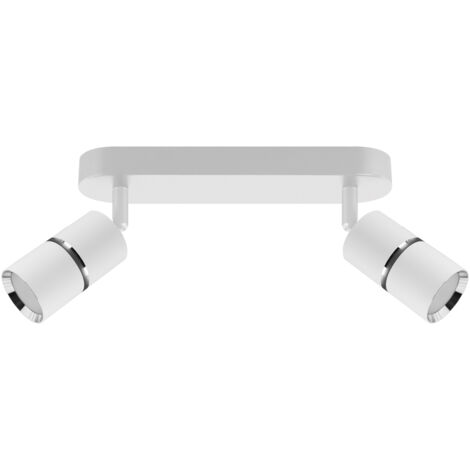 Applique murale blanche chromée IP20 orientable Dior SPT GU10 2L 2x35W Ideus 04261 (1/2)