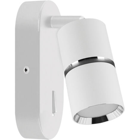 Applique murale décorative blanche chromée IP20 orientable Dior WLL GU10 35W Ideus 04269 (1/2)