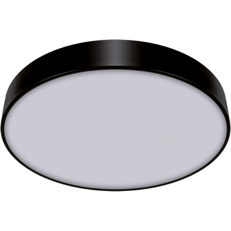 Plafonnier LED 48W 2620lm 4000K noir rond totem Ideus 03928 (1/2)