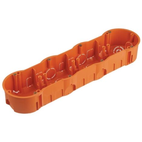 Boîte d'encastrement 60, plaque quadruple avec vis - A.0049WP (1/2)