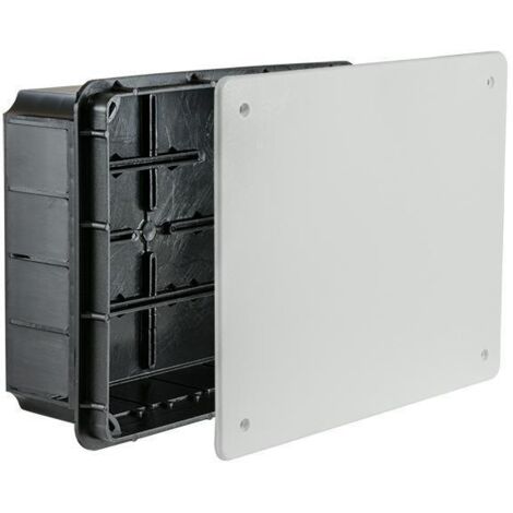 Lot de 2 boîtes de dérivation encastré Pp/t-8 (156x196x68,5) couvercle blanc bouchon en carton IP40 Elektroplast (1/3)