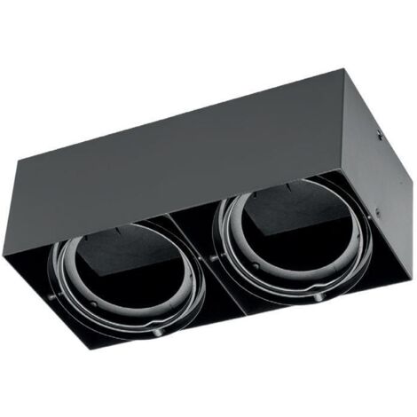 Plafonnier encastrable Pireo 2xAR111 noir GTV (1/2)