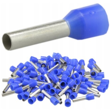 Cosse à embout isolée 2,5/10 bleue (100 pièces)