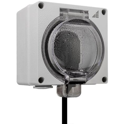 Prise hermétique en saillie AQUA66 Schuko 2P+Z GHNS IP66 (1/4)
