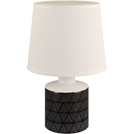 Lampe de table blanche et noire 25W E14 Ideus 04103 (1/2)