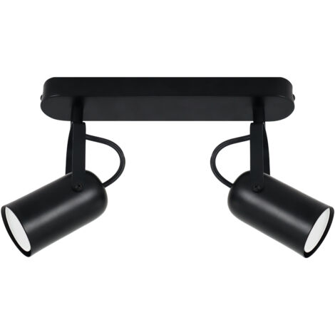 Applique murale et plafonnier réglable noir 25W loft 2xGU10 Ideus 04394 (1/2)