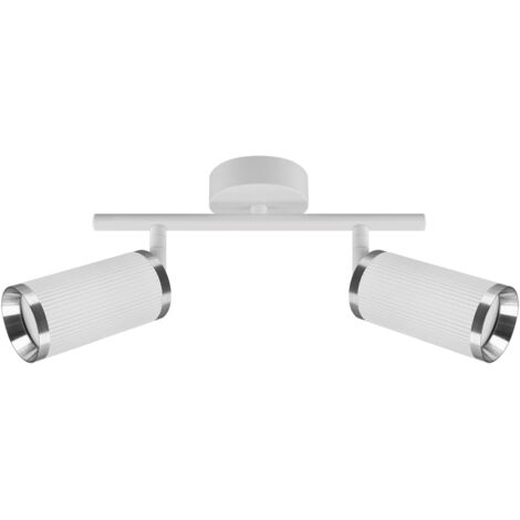Applique murale blanche chromée IP20 orientable Frida SPT 2xGU10 35W Ideus 04200 (1/2)