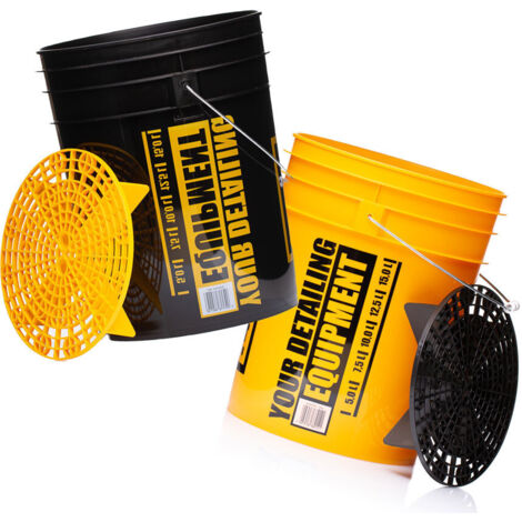 Lot de 2 seaux de nettoyage pour lavage de voiture + 2 séparateurs WORK STUFF (1/5)